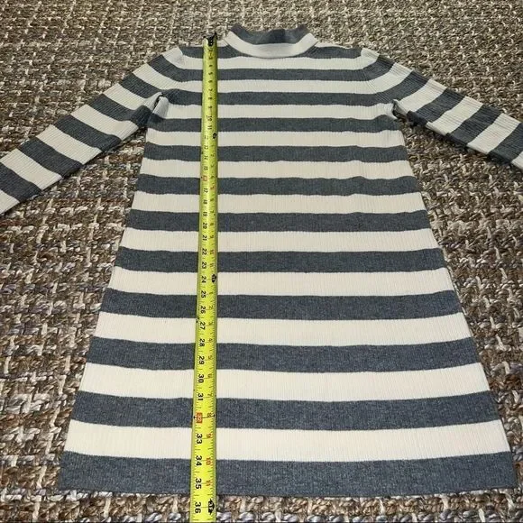 J. Crew Gray and White Striped Long Sleeve Dress - Picture 10 of 14